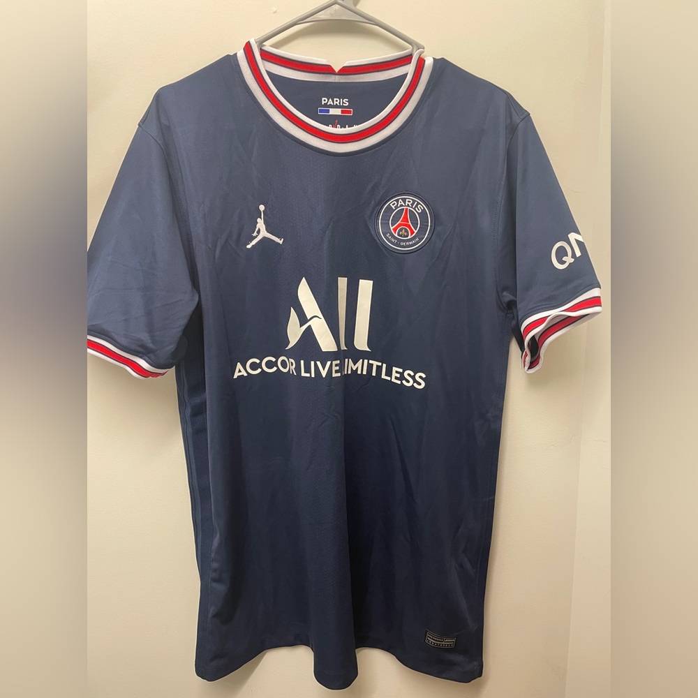 Messi Paris Saint Germain PSG Soccer Jersey 30 blue red shirt men size L